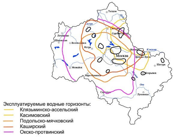 Условия залегания подземных вод